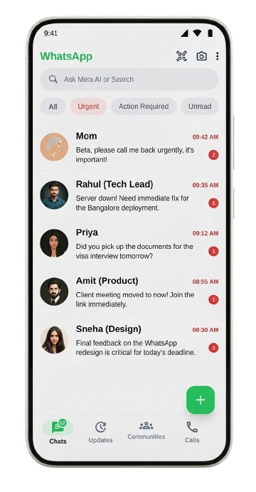 WhatsApp Redesign Preview